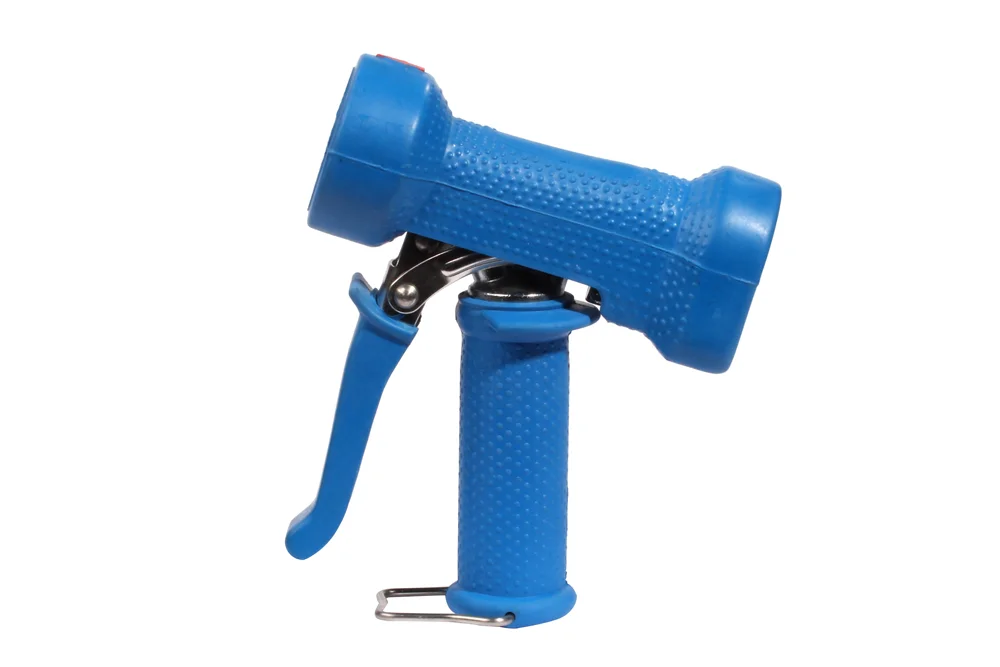Wasserpistole, verchromtes Messing, AKBO HEAVY DUTY, blau