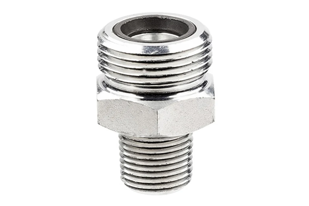 Adapter für Schlauchanschluss für Dampfschläuche mit Außengewinde, verzinkter Stahl, GMB, Typ BOSS