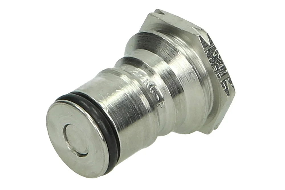 Schnellkupplungsstecker ohne Anschluss mit Innengewinde UNF und Ventil, HANSEN BEVERAGE