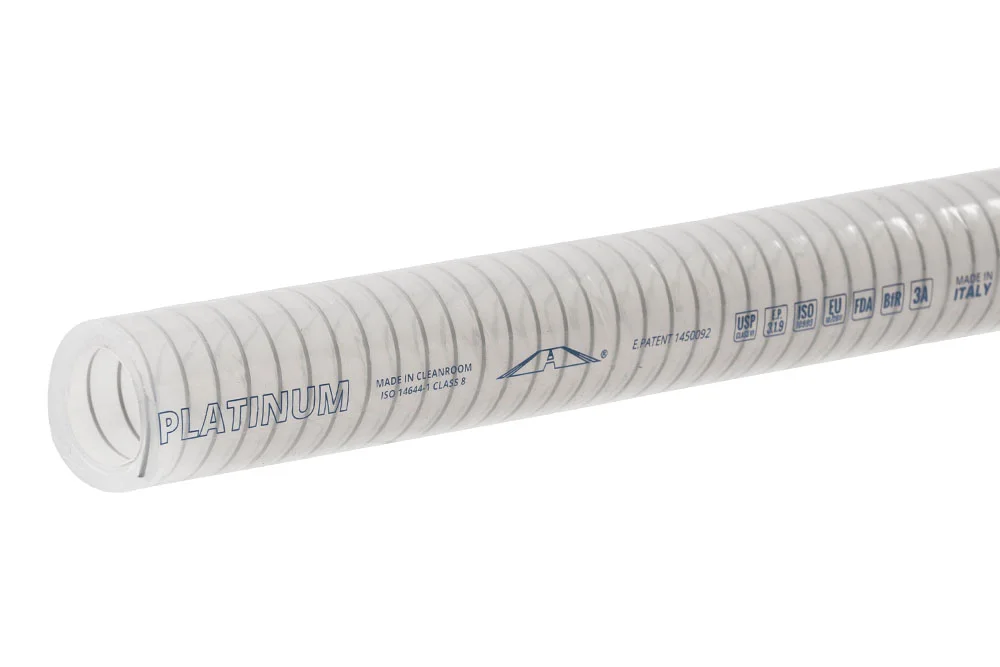 ULTRAPURA PLATINUM-Schlauch mit Visualisierung des Chemikalienflusses