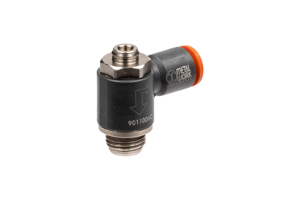 Pneumatisches Drosselrückschlagventil aus Kunststoff MRF OTC, für Zylinder, Serie COMPACT "O"