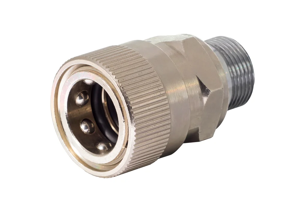 NiTO Hochdruck-Schnellkupplungsbuchse mit metrischem Außengewinde, Messing