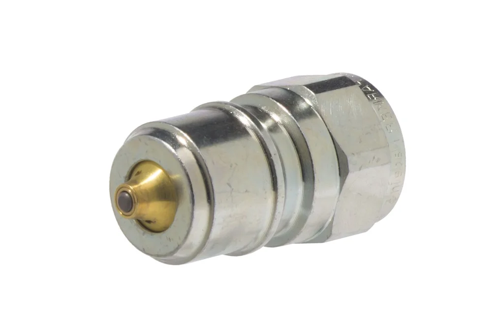 Hydraulische Schnellkupplung mit Ventil und Entlüfter, Stecker mit BSP- und NPT-Innengewinde, TEMA STANDARD