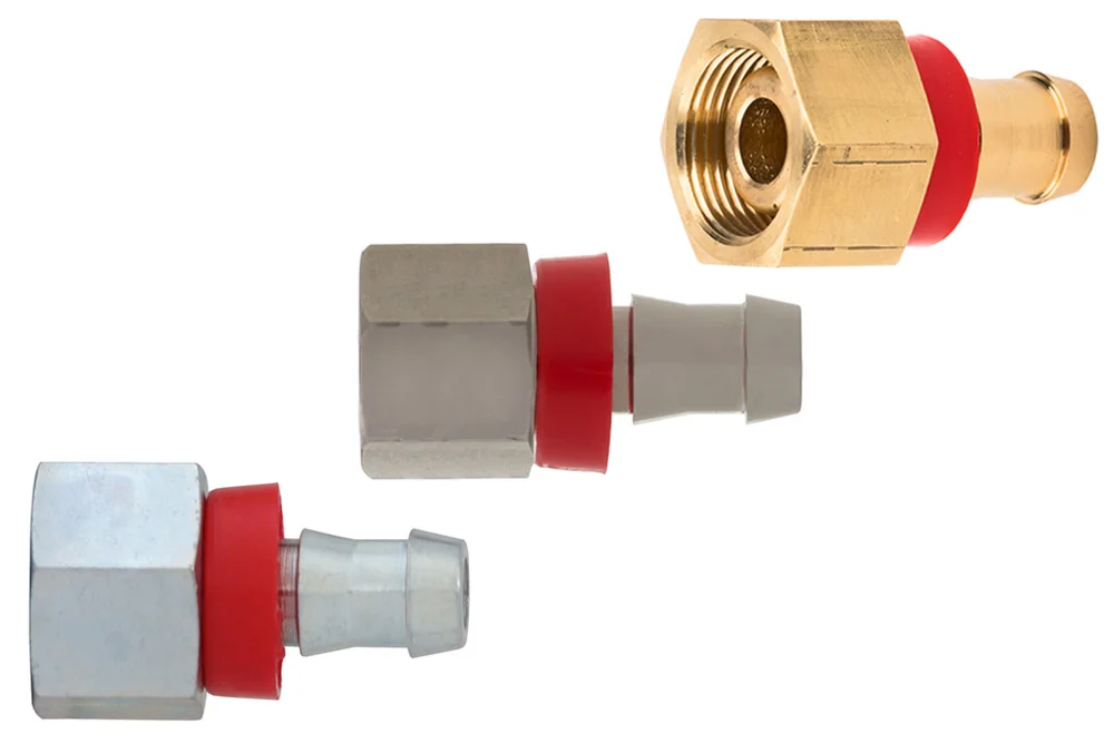 Selbstklemmender Anschluss PUSH-ON mit metrischem Innengewinde, Typ YMW111