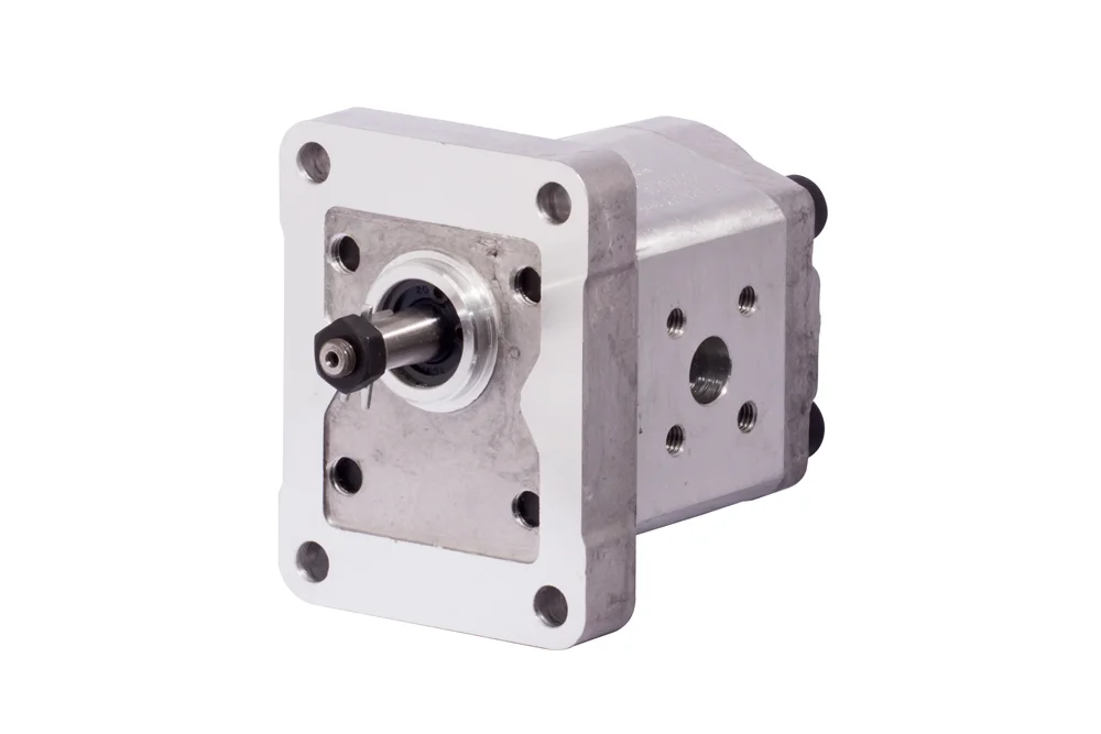 Zahnrad-Verdrängerpumpe, Platte Ø25,4 mm, rechte Drehrichtung, Flanschanschlüsse, TRALE