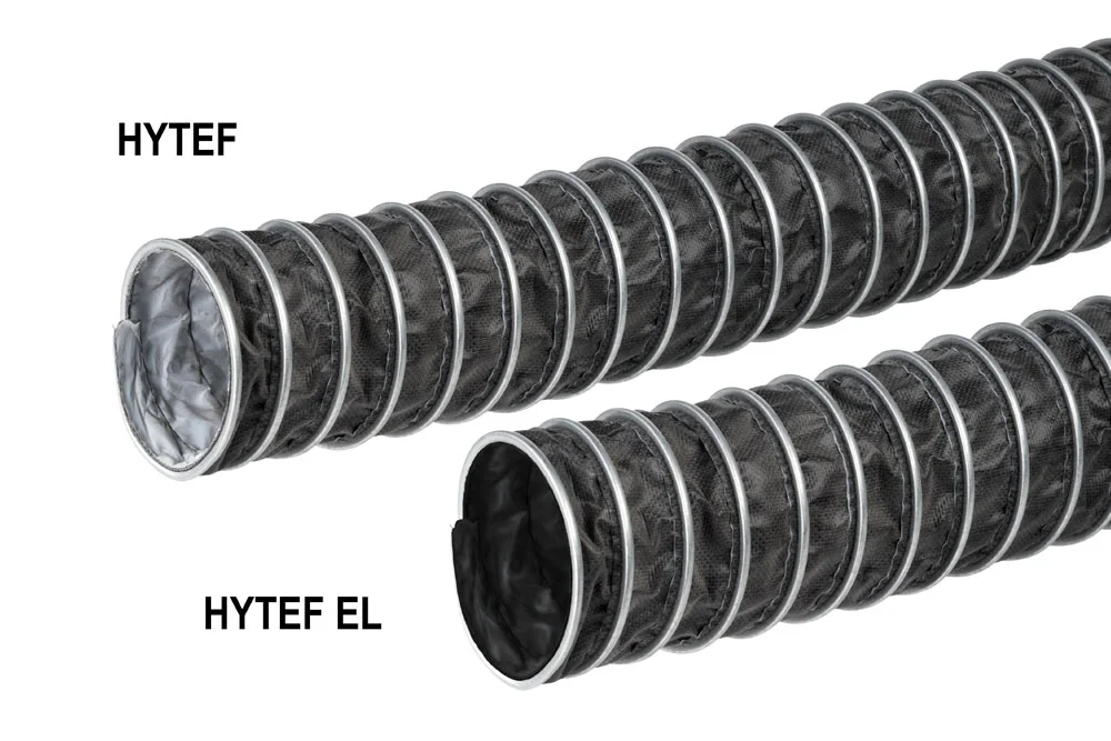 Absaugschlauch für chemische Dämpfe, Gase, heiße Luft mit einer Temperatur bis zu 175°C GRIPFLEX HYTEF, GRIPFLEX HYTEF EL